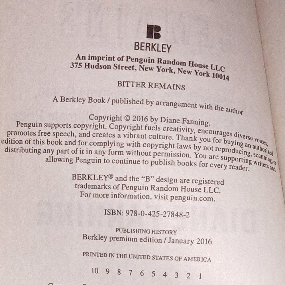 True Crime Book, Bitter Remains, Diane Fanning, Paperback Book - Picture 4 of 9